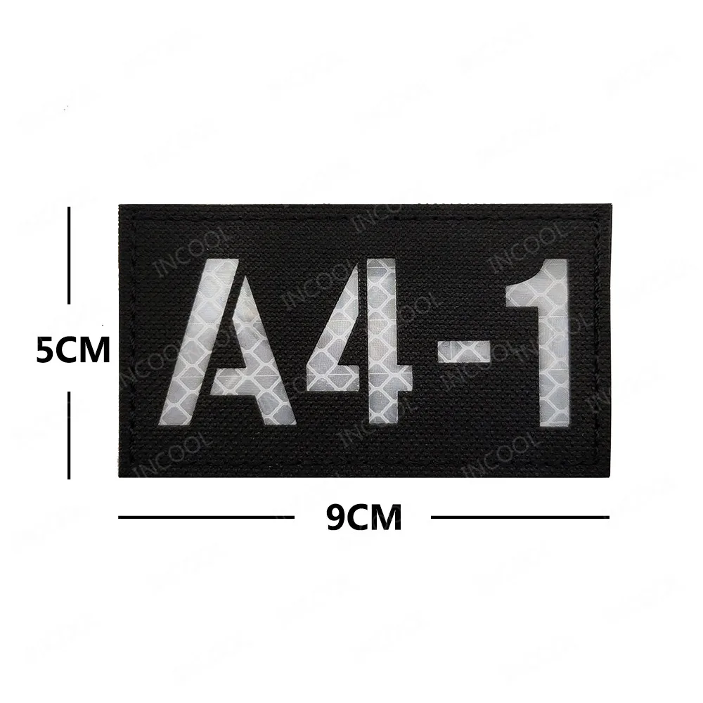 Call Sign Letter 1B9/2B9/3B9/6B9 IR Infrared Reflective Patch Chevron Strip Armband Shoulder Appliqued Patch For Clothing Bag