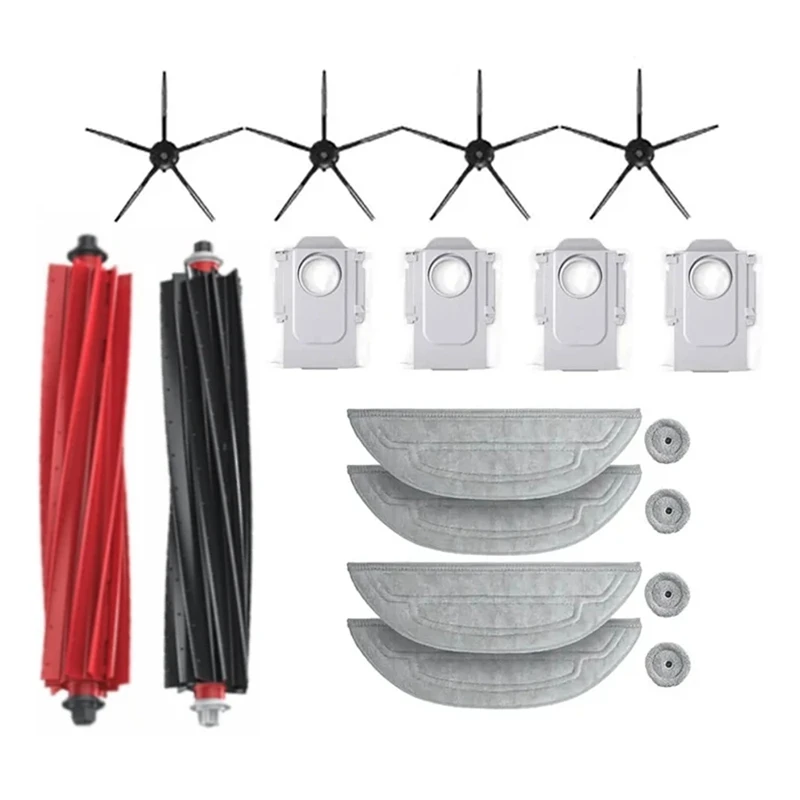 

For Roborock S8 Maxv Ultra Robot Vacuum Spare Parts Main Side Brushes Mop Cloths Dust Bags Accessories