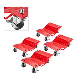 Set 4 New Sale Booster Vehicle Wheel Dolly Car Trolley Jack With Iron Casters For Car Tow Dolly