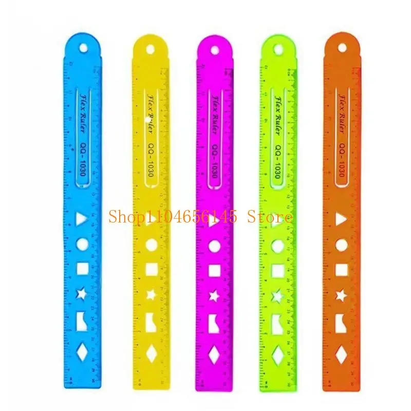 5ASD 4 PCS/set Rigno multifunzionale 15/20/30 Rigno dritto Rigno soft Gordeble Ruler Disegno Strumento disegno per