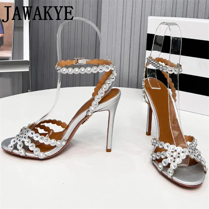 Runway Suede Colored Crystal Sandals For Woman Designer Brand High Heels Female Luxury Bridal Shoes Ladies Party Pumps mujer