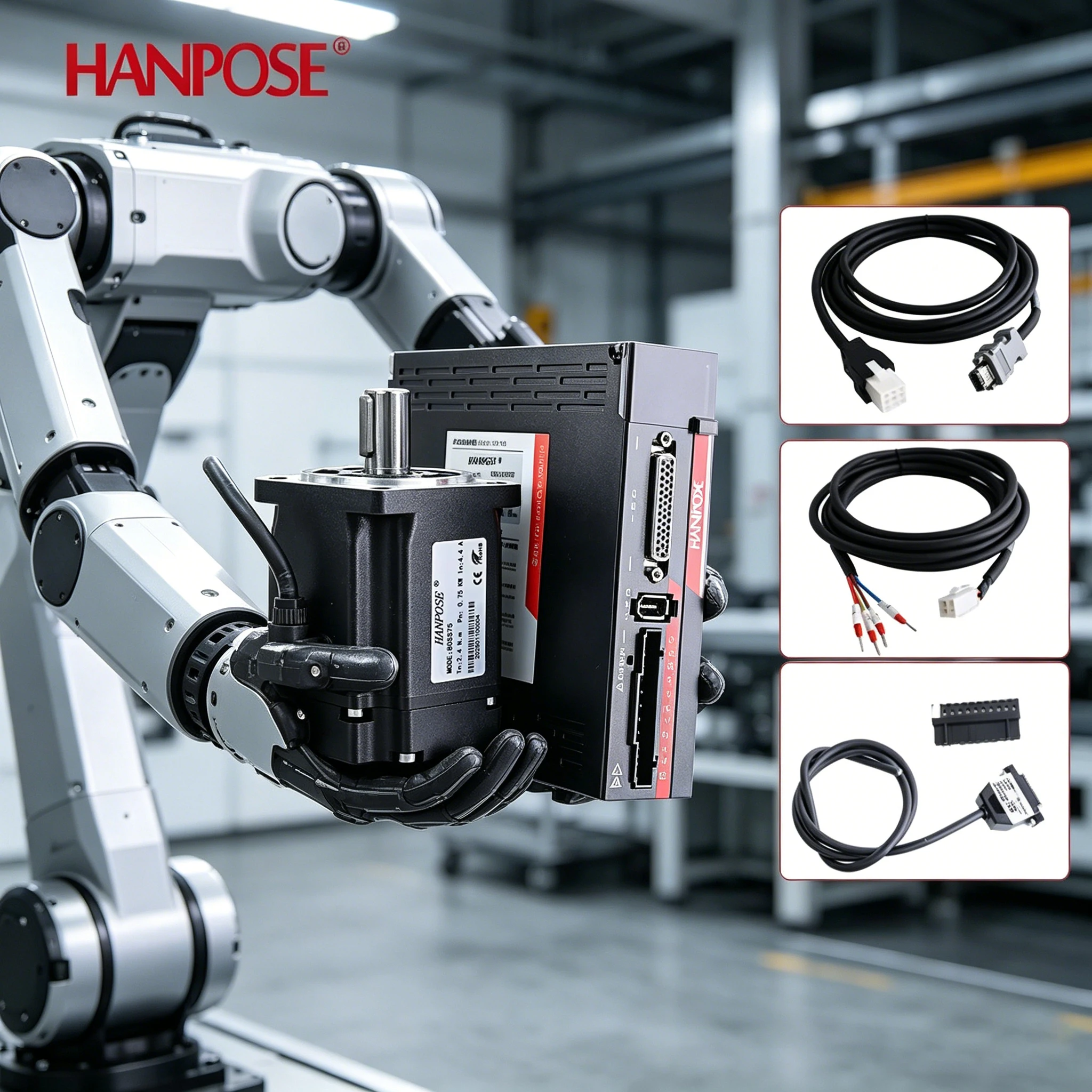 750W AC Servomotor-Kit 80SS75 ASD275 5,0A 2,39 N·m und Servoantrieb AC 200–240 V + 3 m Encoder-Kabel für Medizinische Geräte Zubehör