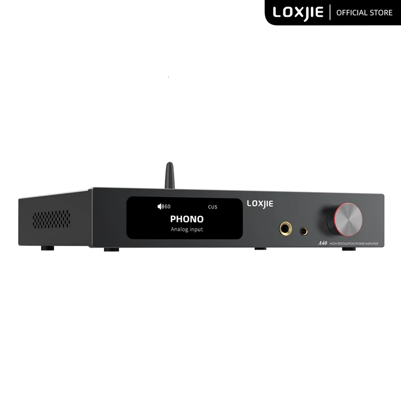 LOXJIE A40 Power Amplifier Headphone Amp 165W X 2 MQA-CD Bluetooth XU-316 DSD256 Optical I2S HDMI ARC PHONO Remote Control