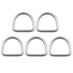 5Pcs Marine 316 Stainless Steel Welded Polished D-Ring Scuba Diving Triangle Hook Quick Link Clip Buckle Surfing Inflatable Boat