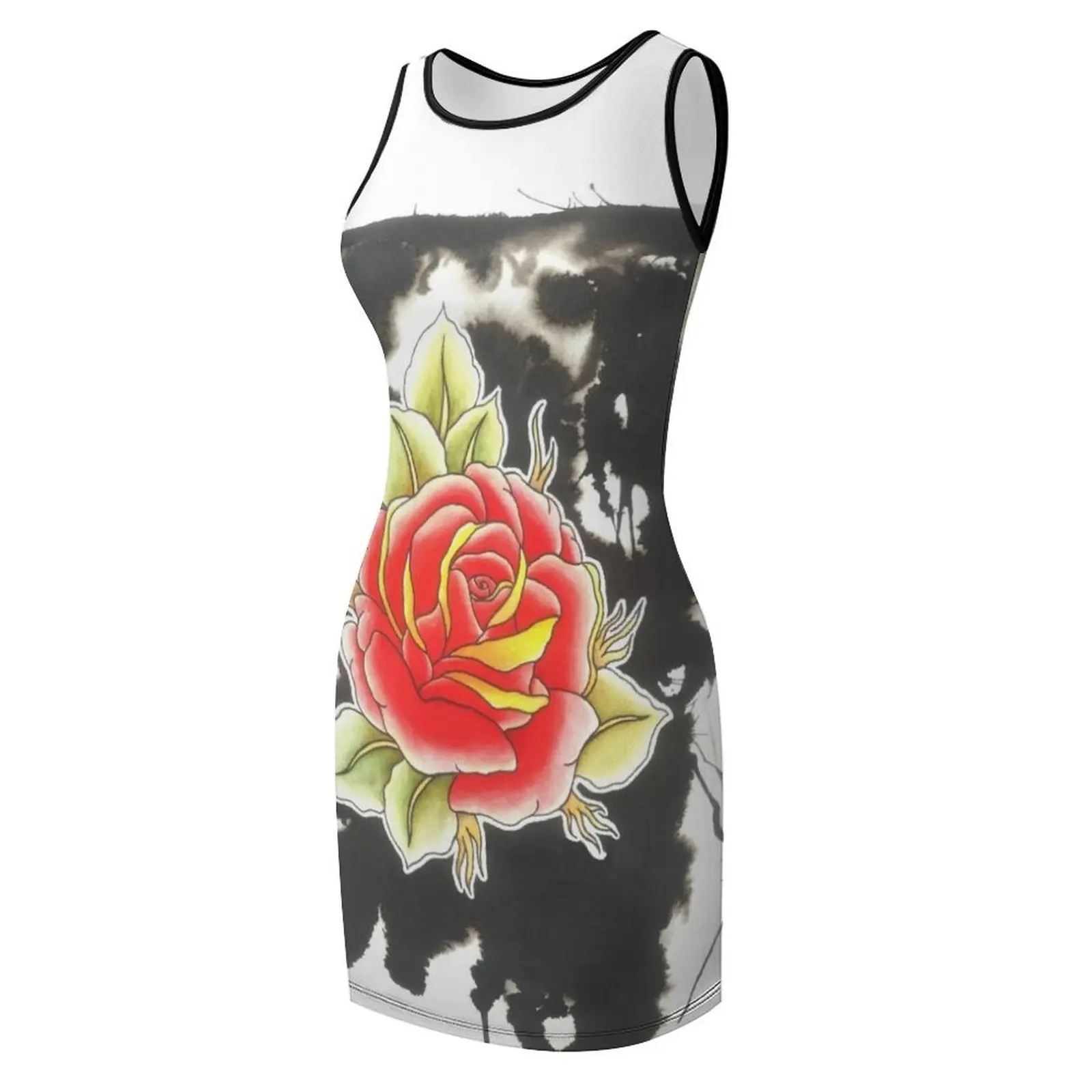 Rosa clásica. Vestido veraniego sin mangas para mujer, vestidos de verano a la moda para mujer, vestidos de verano 2025 para mujer