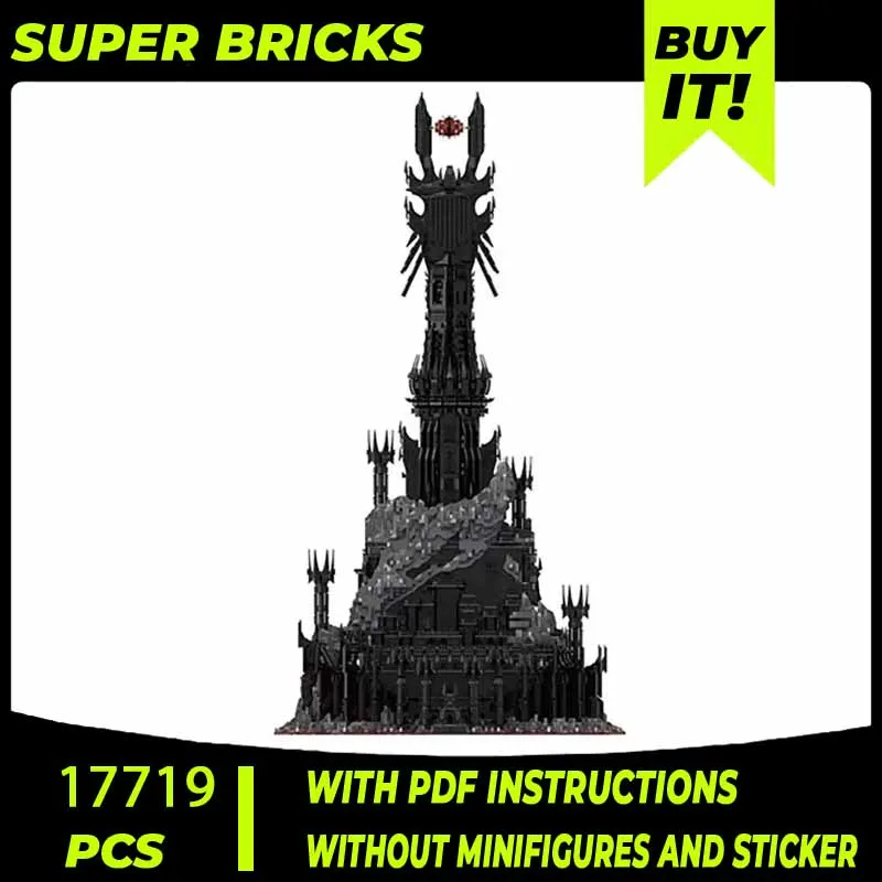 Magical Rings Movie Scene UCS Barad-Dur Moc Building Blocks Dark Tower Model Technology Bricks DIY Assembly Castle Toys Gifts