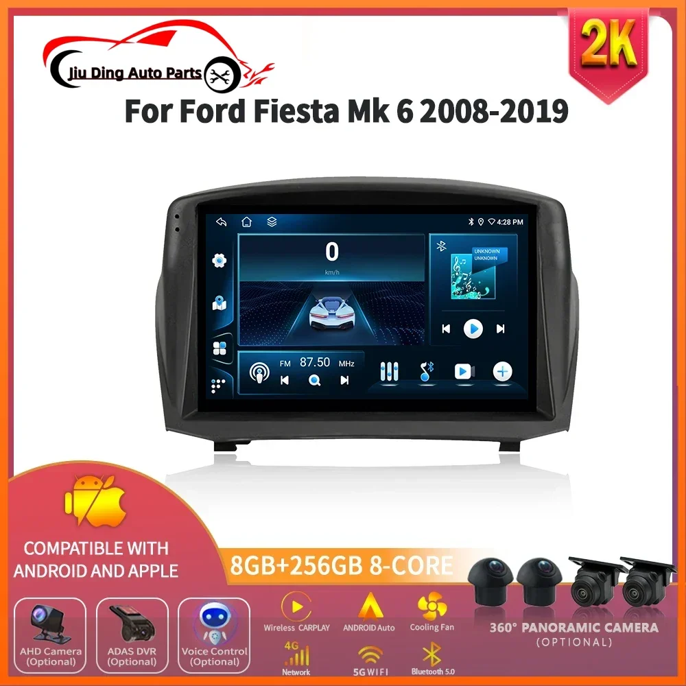 

For Ford Fiesta Mk 6 2008-2019 Android 14 Car Radio Multimedia 4G GPS Navigation Player Wireless Bluetooth Carplay Touch Screen