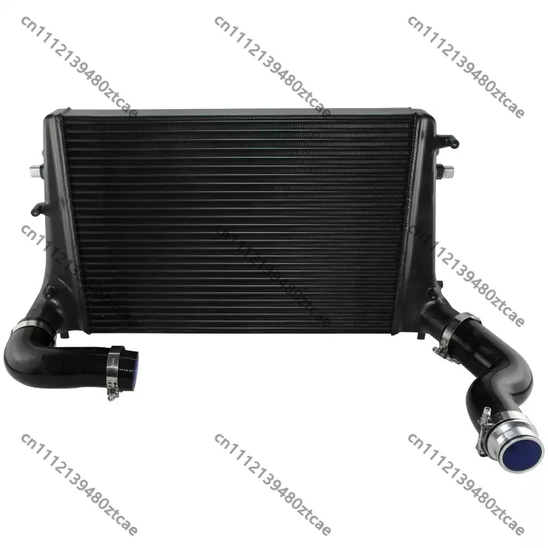 Automotive Modified Upgrade Larger Front Mount Turbo Intercooler, Aluminum Turbocharger Cooling Radiator, Vehicle Cooling