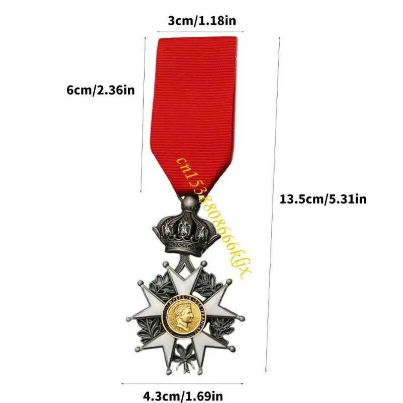 Historische re -enactment metalen badge ontwerp kostuum decoratie 3 kleurvarianten 066c