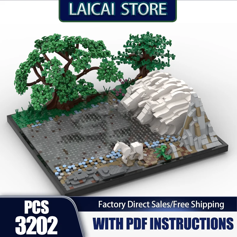 Famous Scene Model Moc Building Blocks Modular Magic Rings Model Technology Brick  Assembly Construction Toy Holiday Gifts
