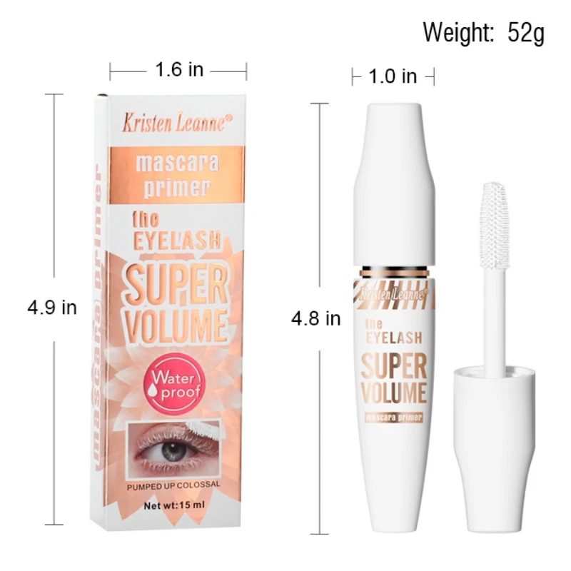 White Mascara Base Dense Curly Finalize Does Not Smudge Waterproof Long-lasting Mascara Eyelashes Makeup Cosmetics