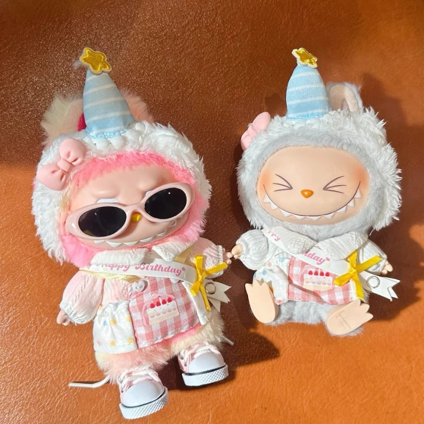 

Новая кукольная одежда для 15-17 см Labubu, подарок на день рождения, платье, аксессуары для одежды, сменный комплект Labubu, комбинезоны, праздничные подарки