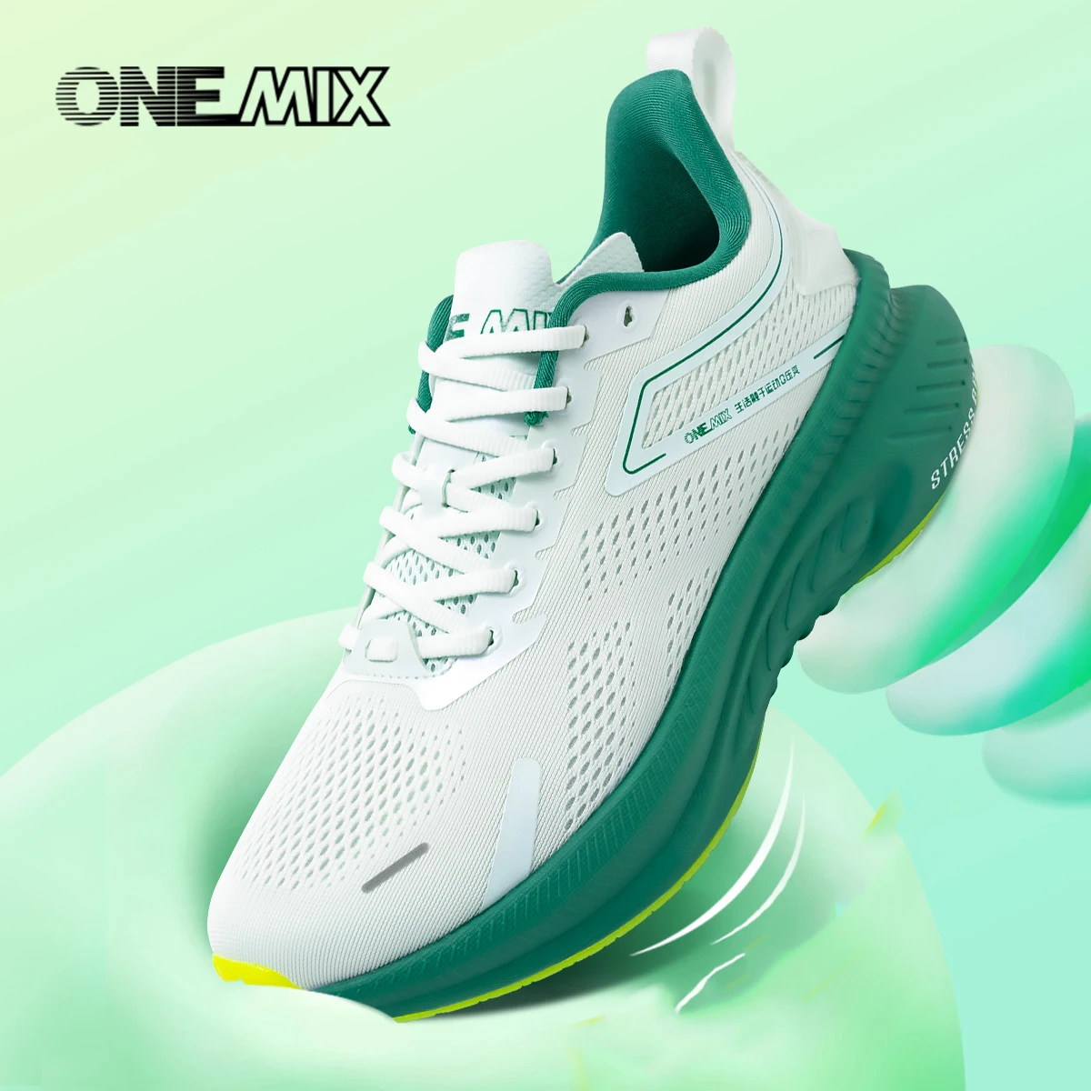 

ONEMIX Fashion Running Shoes for Men Sneakers Air Cushion Jogging Footwear Outdoor Walking Fitness Trainers Sports Shoes