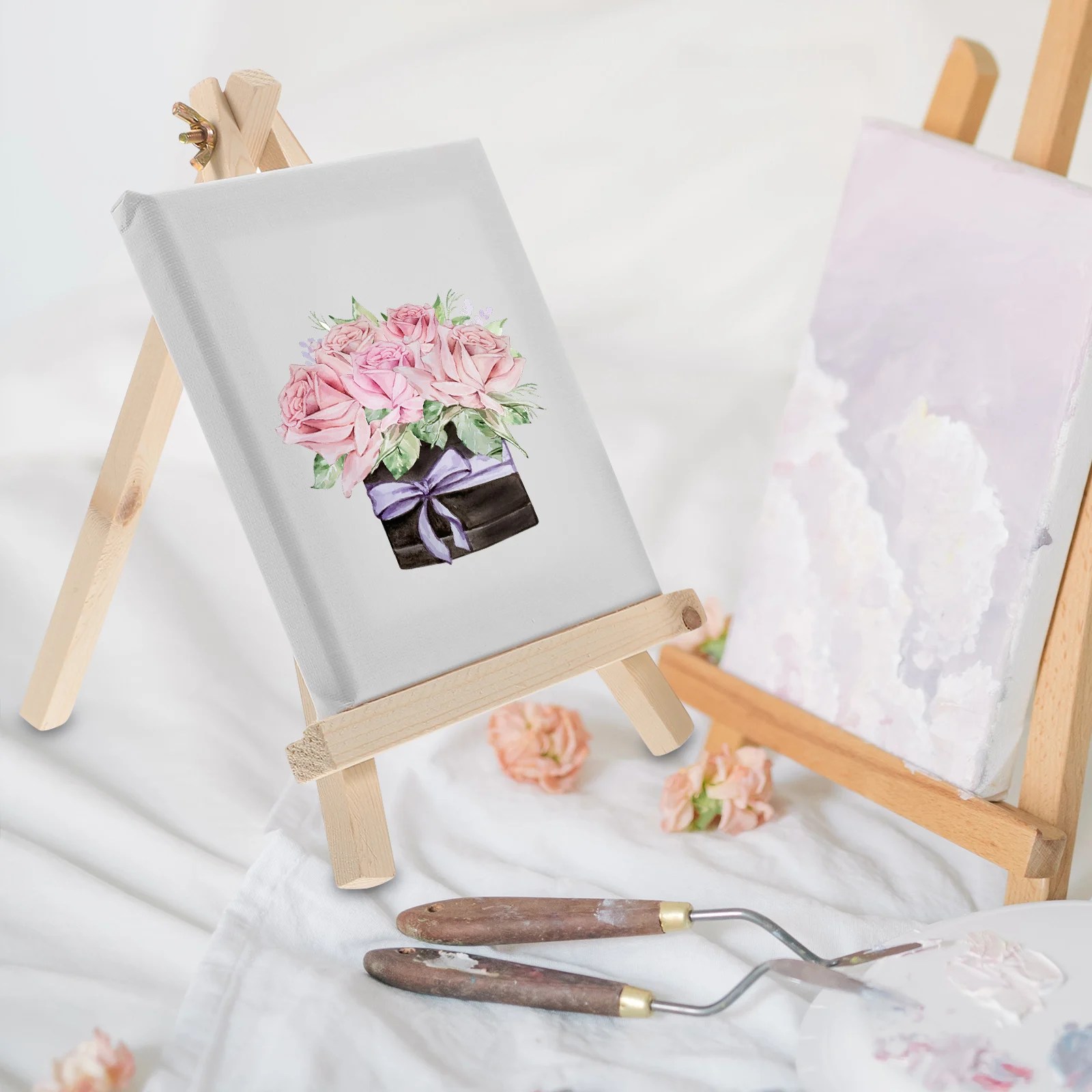 

2 PCS Mini Easel Painting Canvas Sketching Frame Drawing Stand Accessories Easels