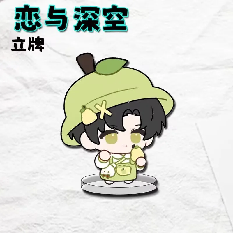 "Love and DeepSpace" Q-সংস্করণ الواقف لطيف وعالي الجودة من الأكريليك لتزيين مكتب الكتب Qi Yu، Qin Che، Li Shen