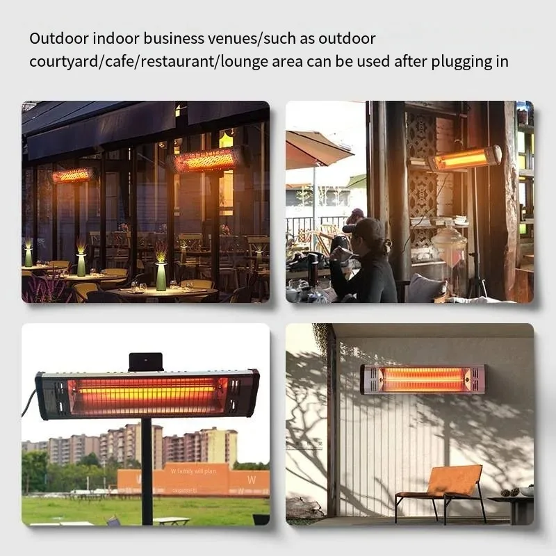 [Mais vendido] aquecedor elétrico ao ar livre infravermelho distante montado na parede aquecedor à prova dwaterproof água restaurante aquecedor banheiro aquecimento elétrico st