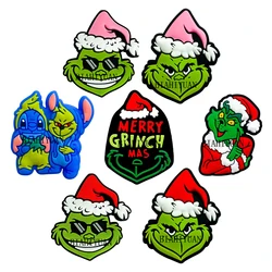 10pcs Christmas grinch focal Silicone beads Teether Jewelry Beads Food Grade For pen Pacifier Chain