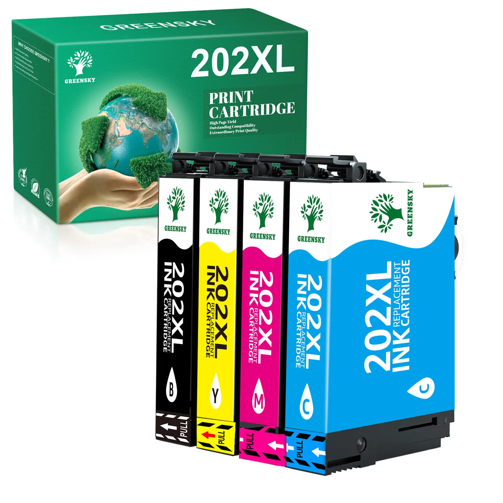 4 PK T202XL 202XL Ink Cartridge For Epson Expression XP-5100 WorkForce WF-2860