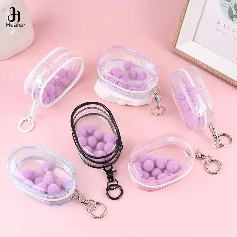 Jewelry Organizer Transparent Storage Box Pouch Mystery Box Keychain Bag Storage Case Thicken Wallet Cute Doll Bag Organization