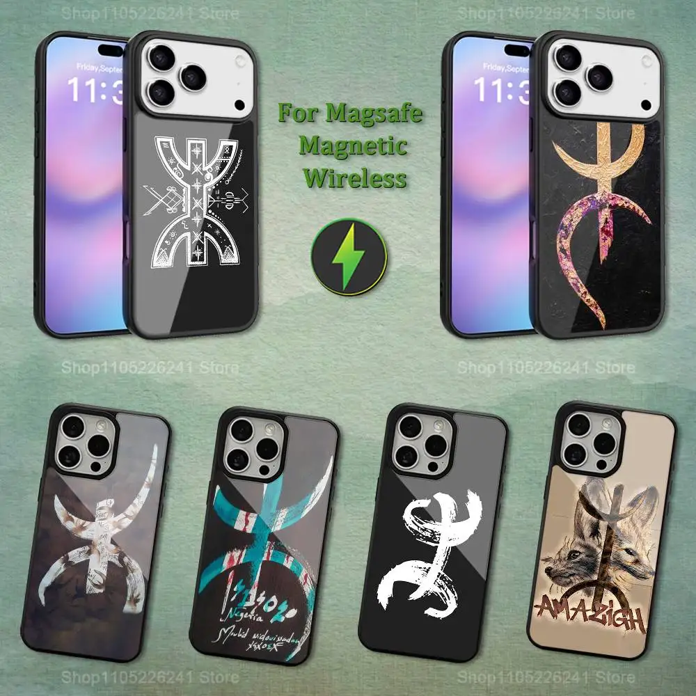 

Flag A-Amazigh B-Berber For iPhone 16,14,13,15,11,12,17,Plus,Mini, Pro,For Magsafe,Max,Magnetic Wireless Charging Case