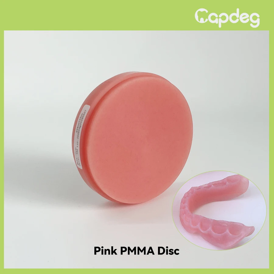 Pink PMMA Milling Disc Veined Monolayer 98mm Blanks 25/30/5mm Thickness for Dentures Removable Restoration