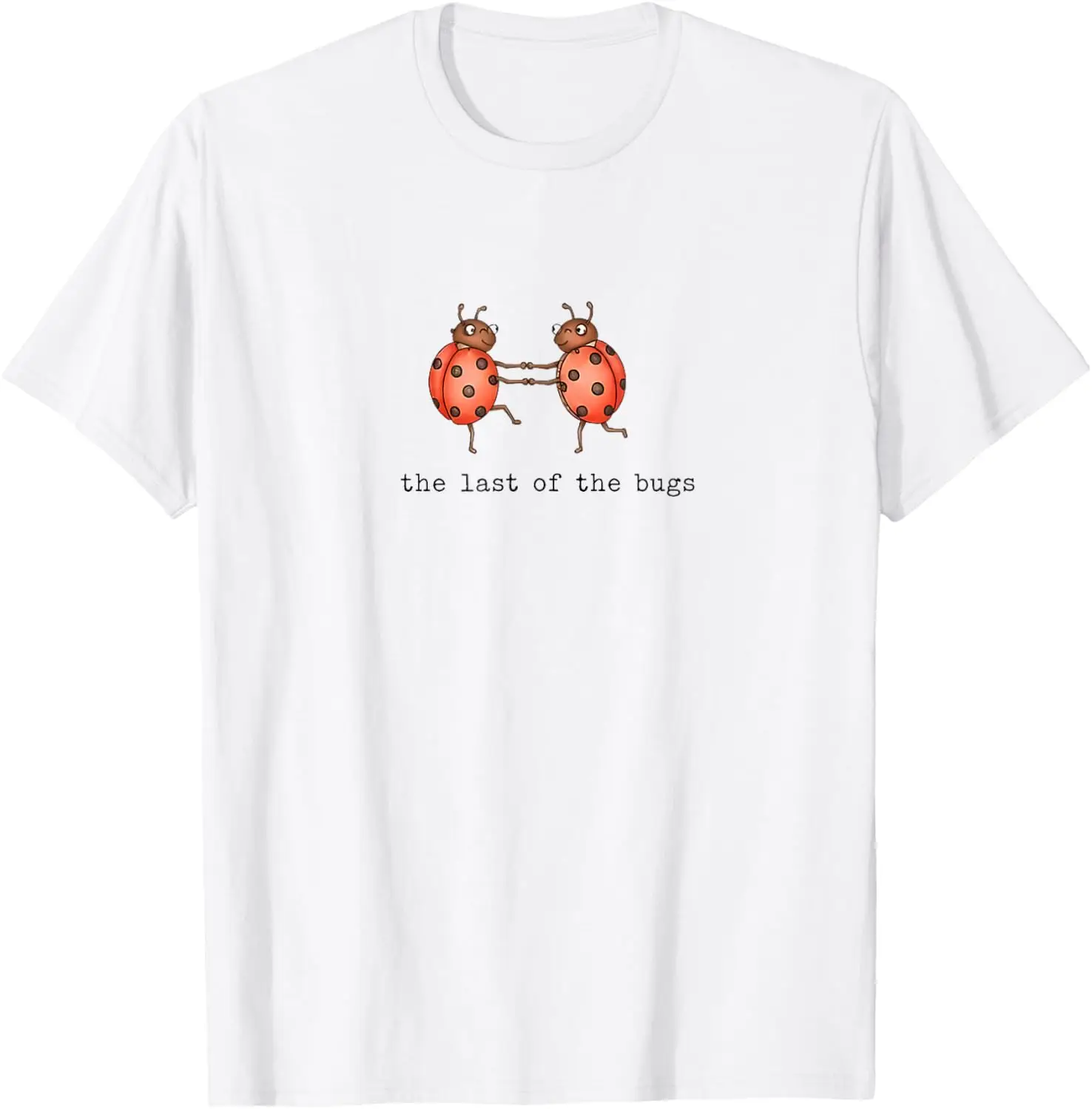 Funny Last Of The Bugs Club Vintage Dancing Ladybug T-Shirt 100% Cotton Trendy Y2K Short-Sleeve Tee-Soft, Quick-Drying,
