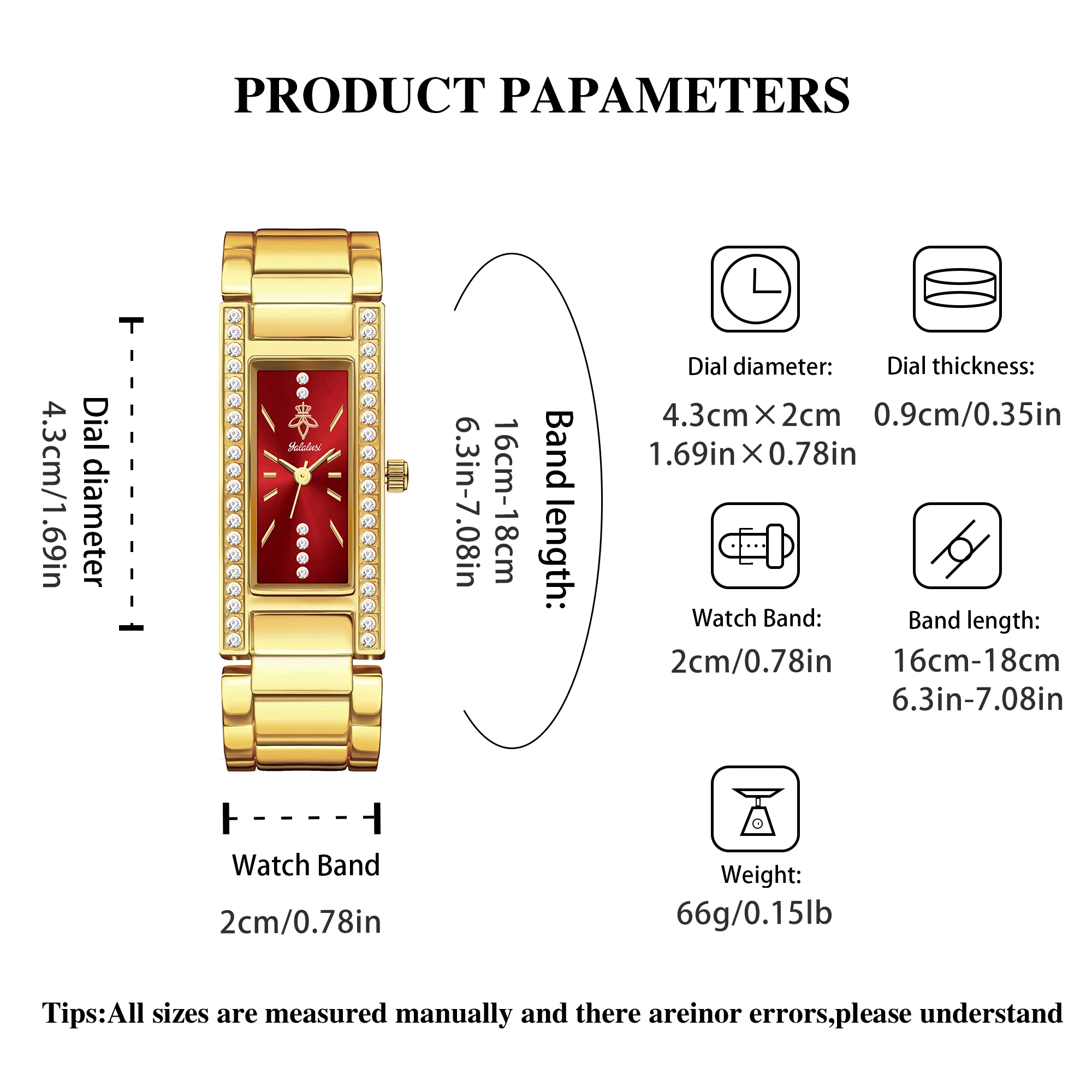YaLaLuSi Stylish and Sophisticated Rectangular-Dial Bracelet Watch a Minimalist and Elegant Timepiece for Business and Commuting