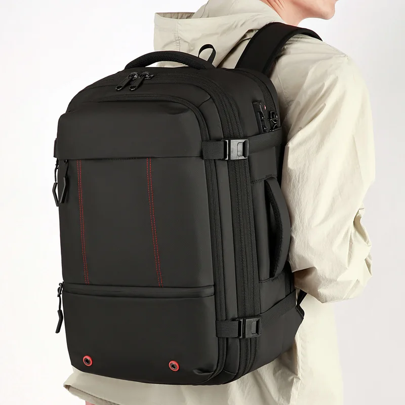 حقيبة ظهر مضغوطة بالفراغ، حقيبة سفر عالمية للفصل الجاف والرطب، حقيبة ظهر للكمبيوتر المحمول قابلة للتوسيع (صديقة للطيران) #6