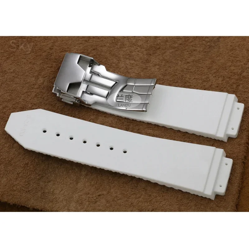 عالية الجودة سيليكون حزام ساعة مقاوم للماء الكلاسيكية الانصهار الانفجار الكبير المطاط الرجال 26*19 مللي متر 24*17 مللي متر اكسسوارات ل Hublot Yubo