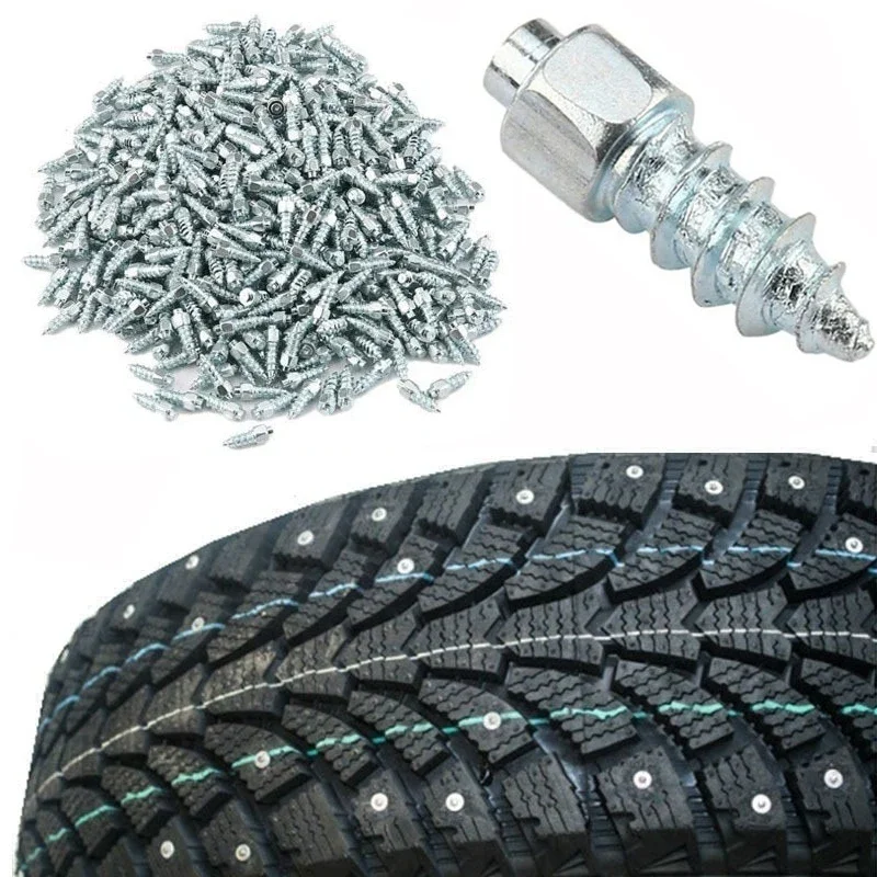 Universal Car Tire Studs Anti-Slip Screws Nails Auto Motorcycle Bike Truck Off-road Tyre Anti-ice Spikes Snow Sole Tire Cleats