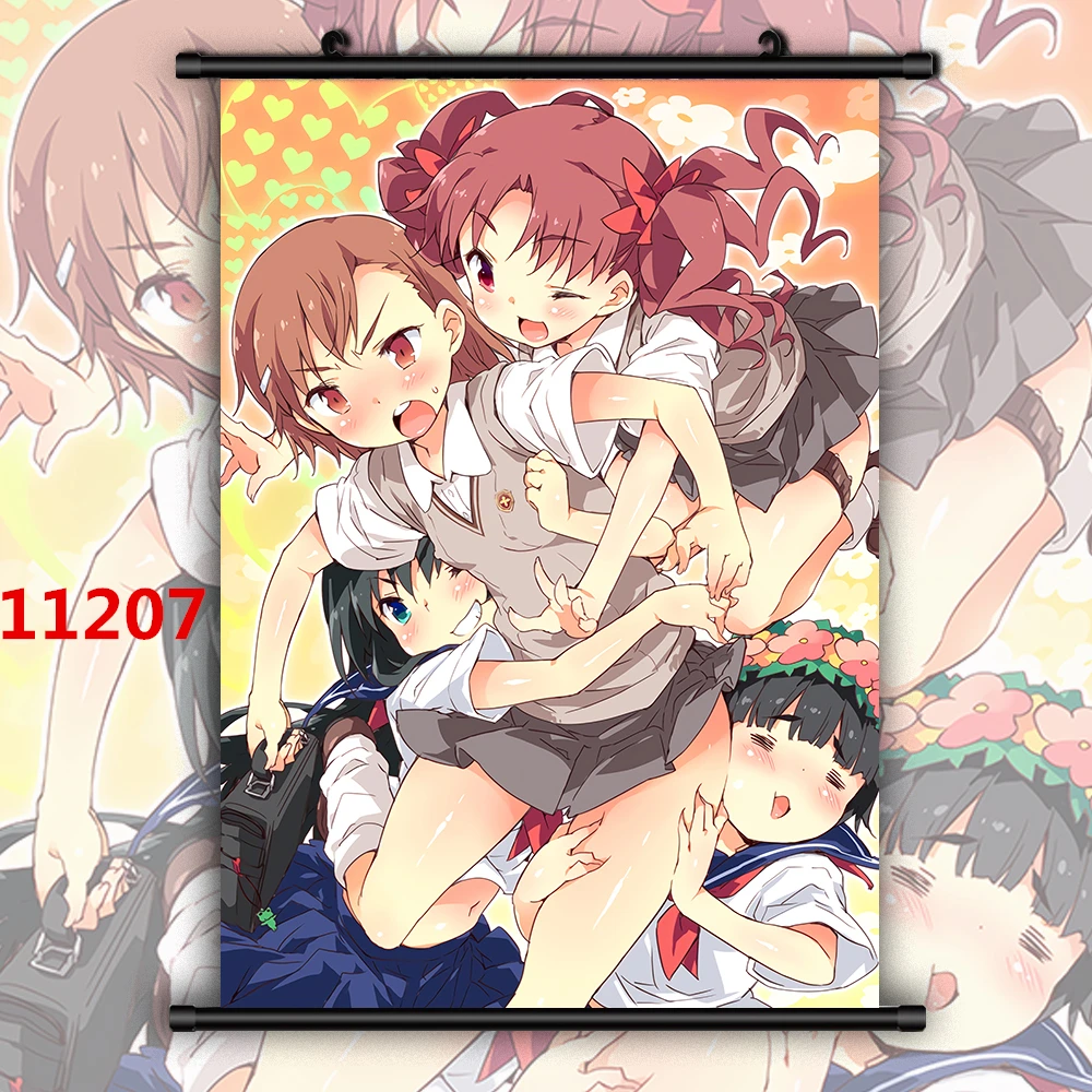 Canvas Painting Prints Pictures To Aru Majutsu No Index Misaka Mikoto Kuroko Ruiko Kazari Anime  Wall Art Baby Kids Room Decora