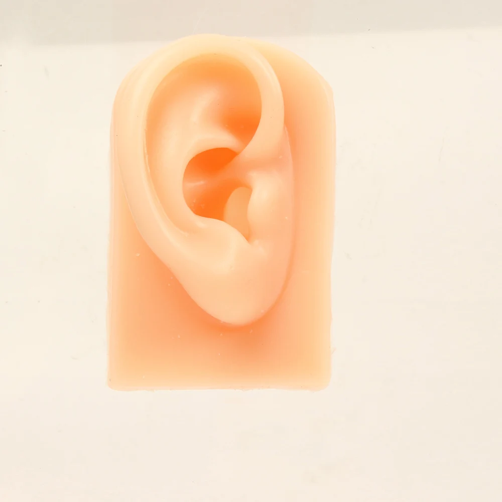 1pcs Body Piercing Practice Model Simulation Silicone Ear Eye Nose Mouth Tongue and Belly Button Model for Novice Piercer