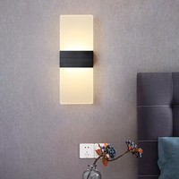 Acrylic Material LED Wall Lamp Simple Design 6W Wall Sconce Lamp Warm/White Light Night Lights Indoor Wall Light Bedroom Use