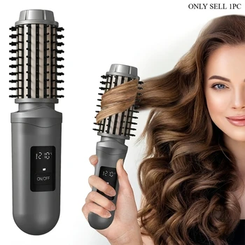 1PC 2600mAh Portable Hair Straightening Comb Dormitory Essential Dual Use Straightening…