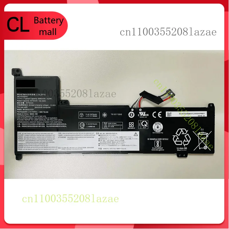 

Новый аккумулятор 11,4 В L19L3PF4 L19C3PF6 для Ideapad 3-17IML S350 5B10W89839