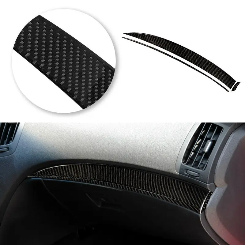 

Car Co-pilot Dashboard Panel Strips Trim Carbon Fiber Cover For Infiniti G35 2007 2008 G37 2008-2013 G25 2011 2012 Q60 2014 2015