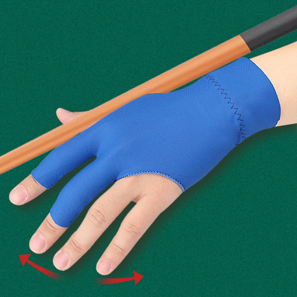 Non-Slip Billiards Match Gloves 3 Fingers Pool Gloves Left/Right Hand Breathable Billiard Gloves Billiard Glove for Women Men