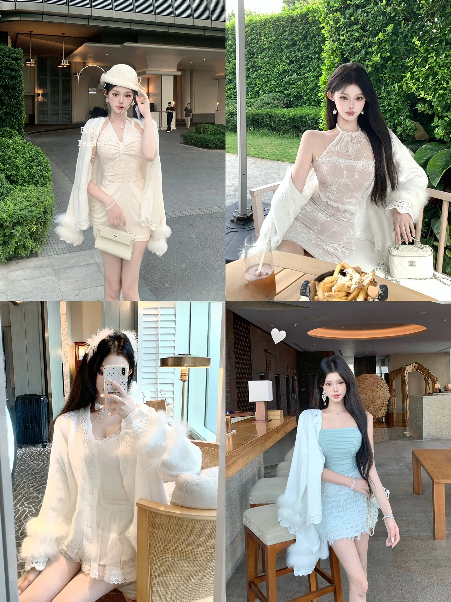 

Joykiki Pure Desire Lazy Sle Loose Knitted Coat with Fur Cuff Autumn New Arrival Women's Faion Outerwear V-Ne Long Sve