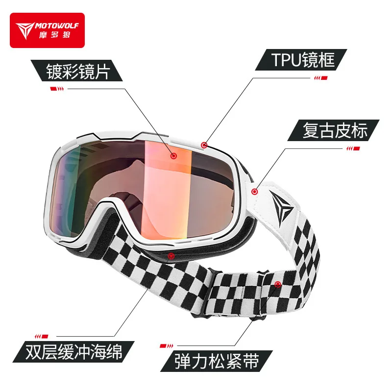 

Motorcycle Glasses Windproof Motorcycle Helmet Glasses Sunglasses Retro Universal Folding Leather Retro Motorcycle Accessories