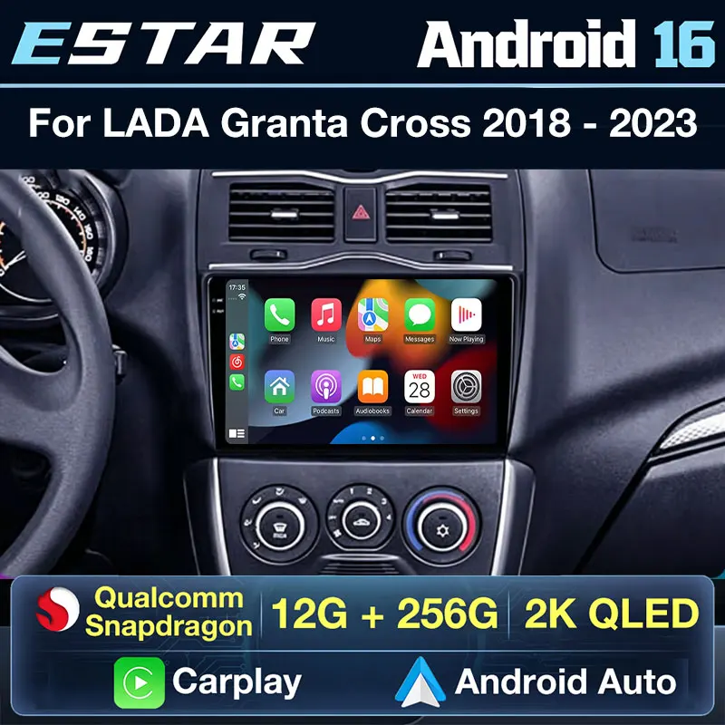 Car Android Radio Stereo For LADA Granta Cross 2018 - 2023 Auto Multimedia Video Player GPS Navigation No 2din 2 din DVD 4G Wifi