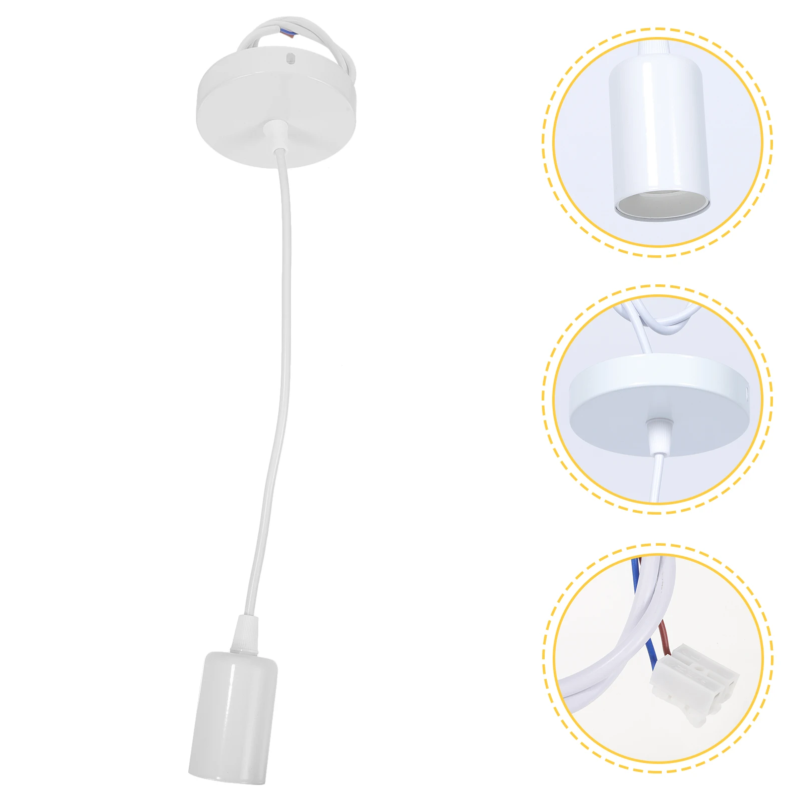 

Vintage Pendant Kit Industrial Metal Hanging Lamp Component Ceiling Light Pvc Finish Scratch Resistant For Bedroom Kitchen