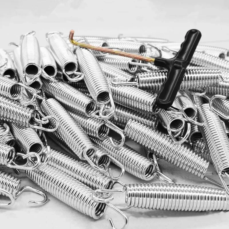 

Hot Sale.72 Pieces Trampoline Springs Replacement 5.5 Inch Trampoline Springs with T-Hook Heavy Duty Stainless Steel.