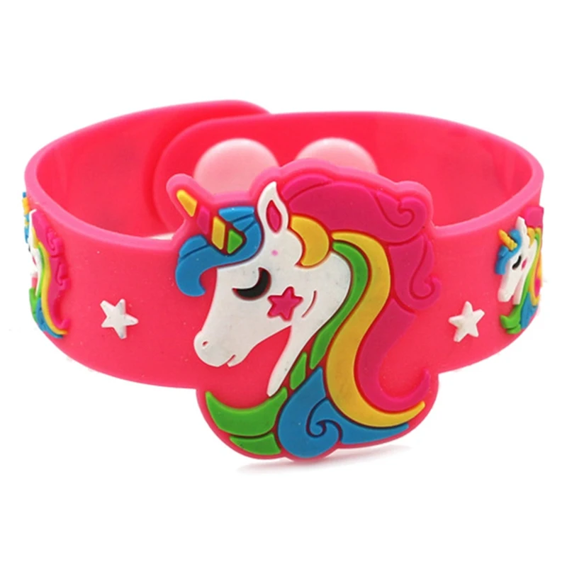 1PCS Trendy Children Lovely Animal Unicorn Silicone Wristbands Rubber Bracelets Toys For Kids Boys Girls Adults Christmas Gifts