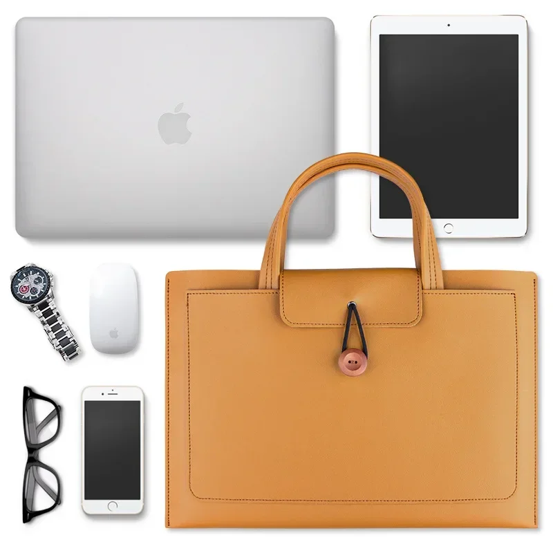 Bolsa para ordenador portátil de 13,3/14 pulgadas, maletín de negocios de gran capacidad, bolsa de almacenamiento aplicable para MacBook Air, bolsa de mensajero para hombre