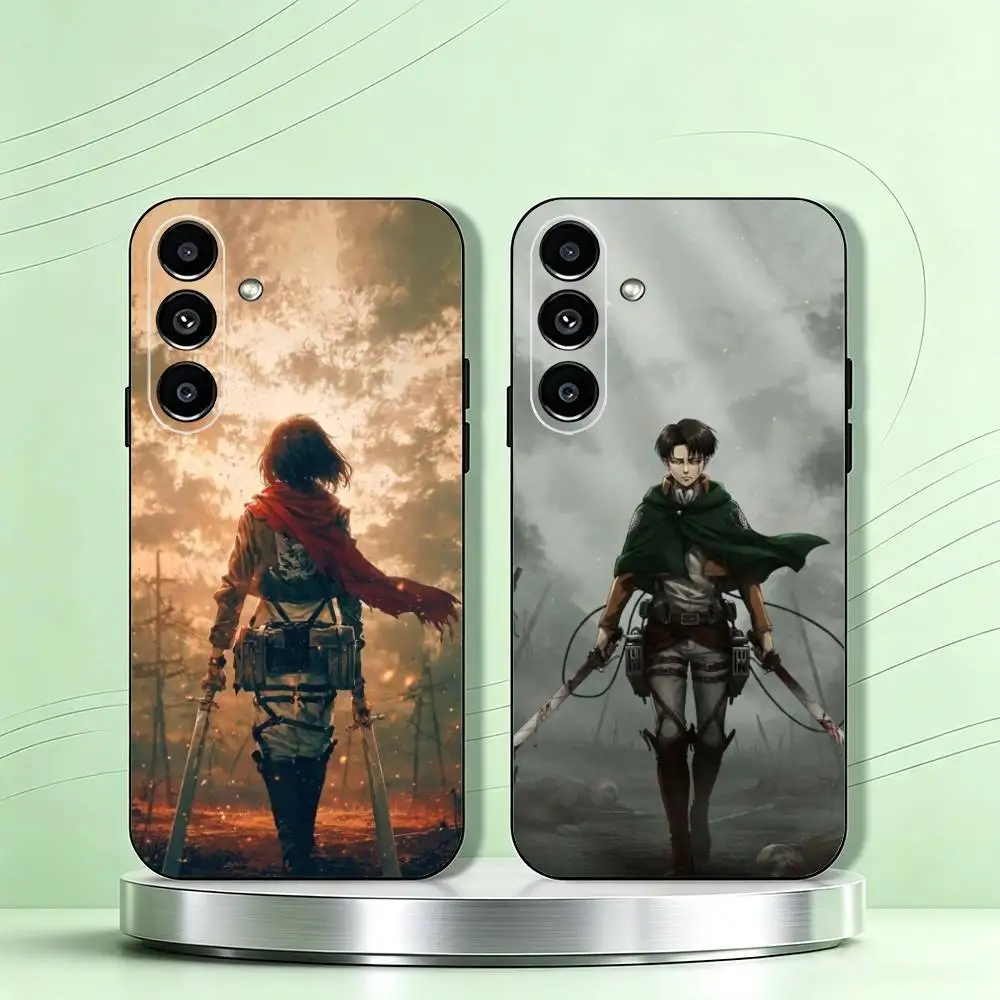 Attack-K on Titan A-Anime  Phone Case Black Silicone Soft For Samsung Galaxy A73,A72,A71,A70,A53,A52,A51 Gift