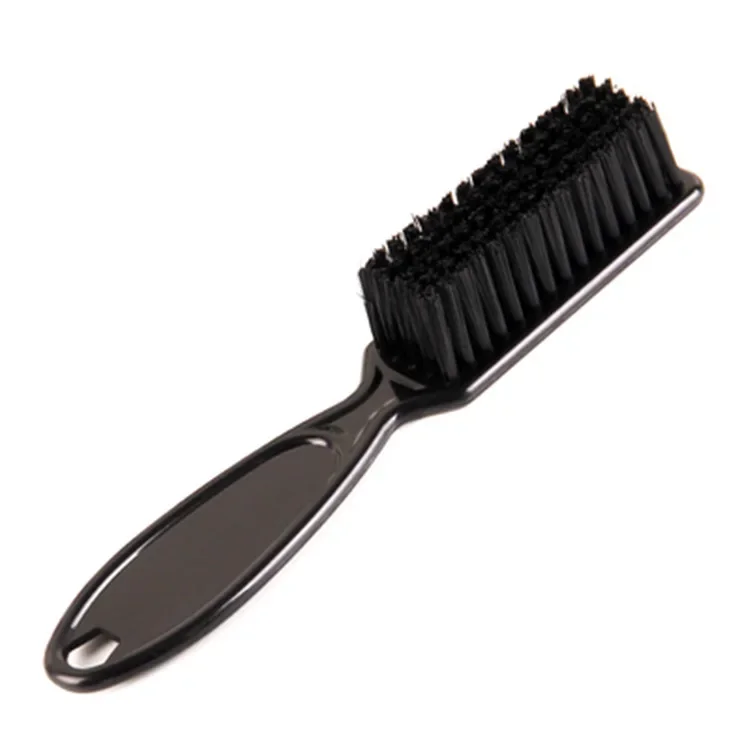 Black Small Beard Styling Brush Professional Shave Beard Brush Barber Vintage Oil Head Shape Carving Cleaning Brush