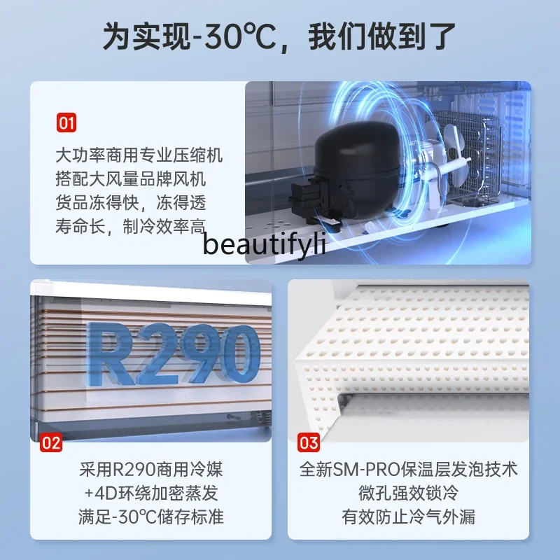 A61 Combination Island Cabinet Ice Cream Cabinet, Ice Cream Cabinet Supermarket Supermarket Premium