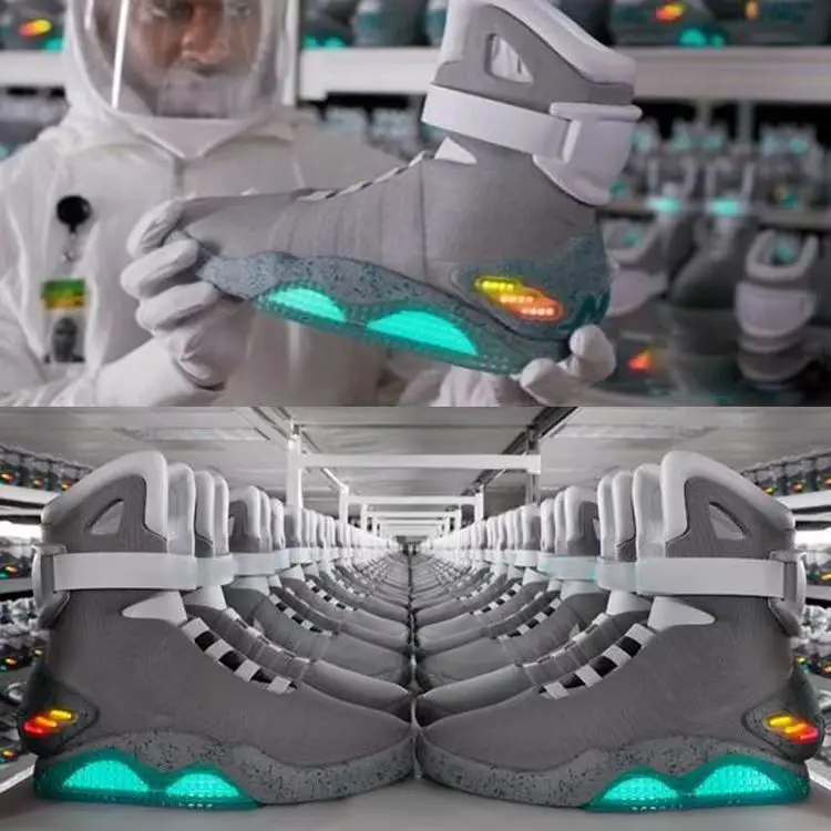 Remote Control LED Mag Shoes Fashion Light Up Sneakers  for Men Air Shoes USB Recharging Shoes Back To The Future Boots 1989 view 6