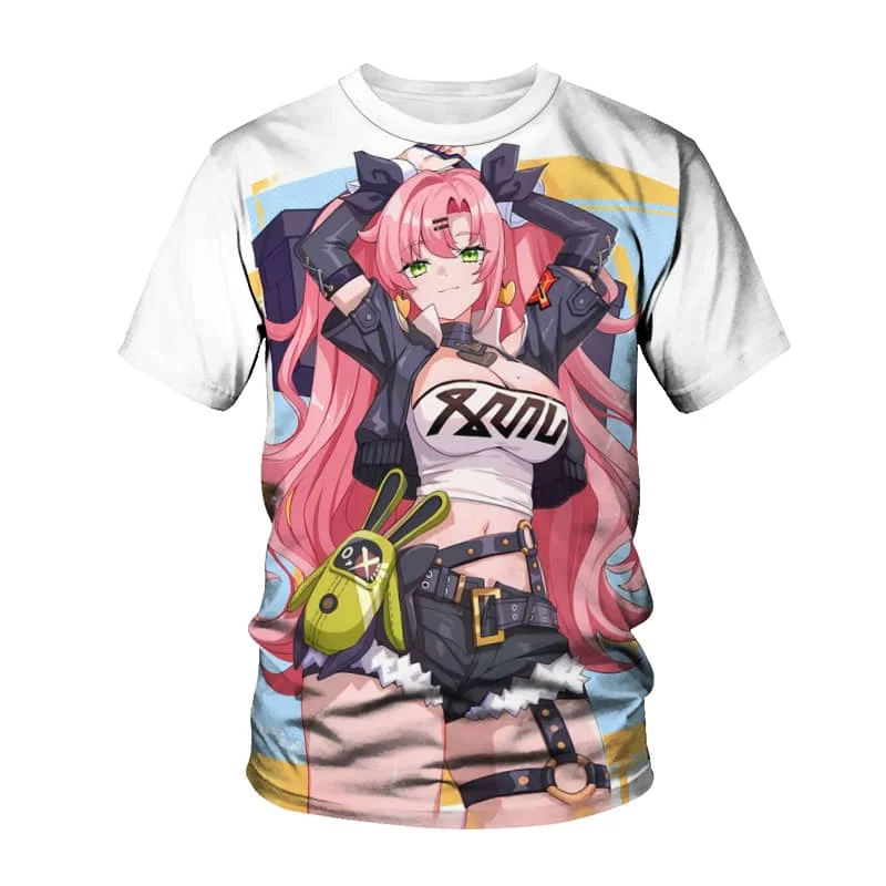 New Gaming Zenless Zone ZeroT Shirt 3D Printed Fashionable Men's T-shirt Casual Street Trend MiHoYo Game Clothing Top