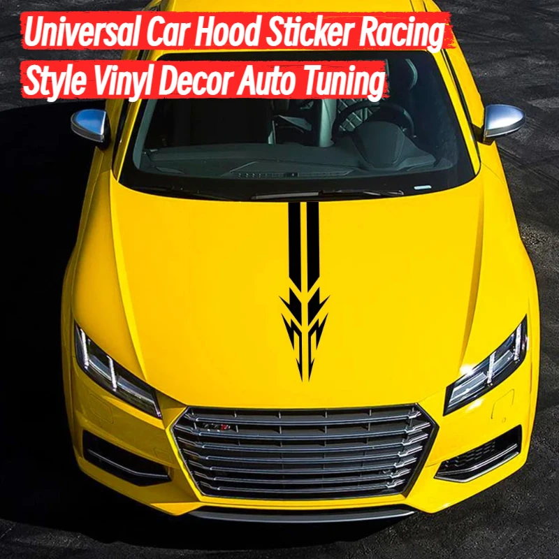 

Universal Car Hood Sticker Racing Style Vinyl Decor Auto Tuning Accessories For Audi Toyota Tesla Honda VW Volkswagen BMW Subaru